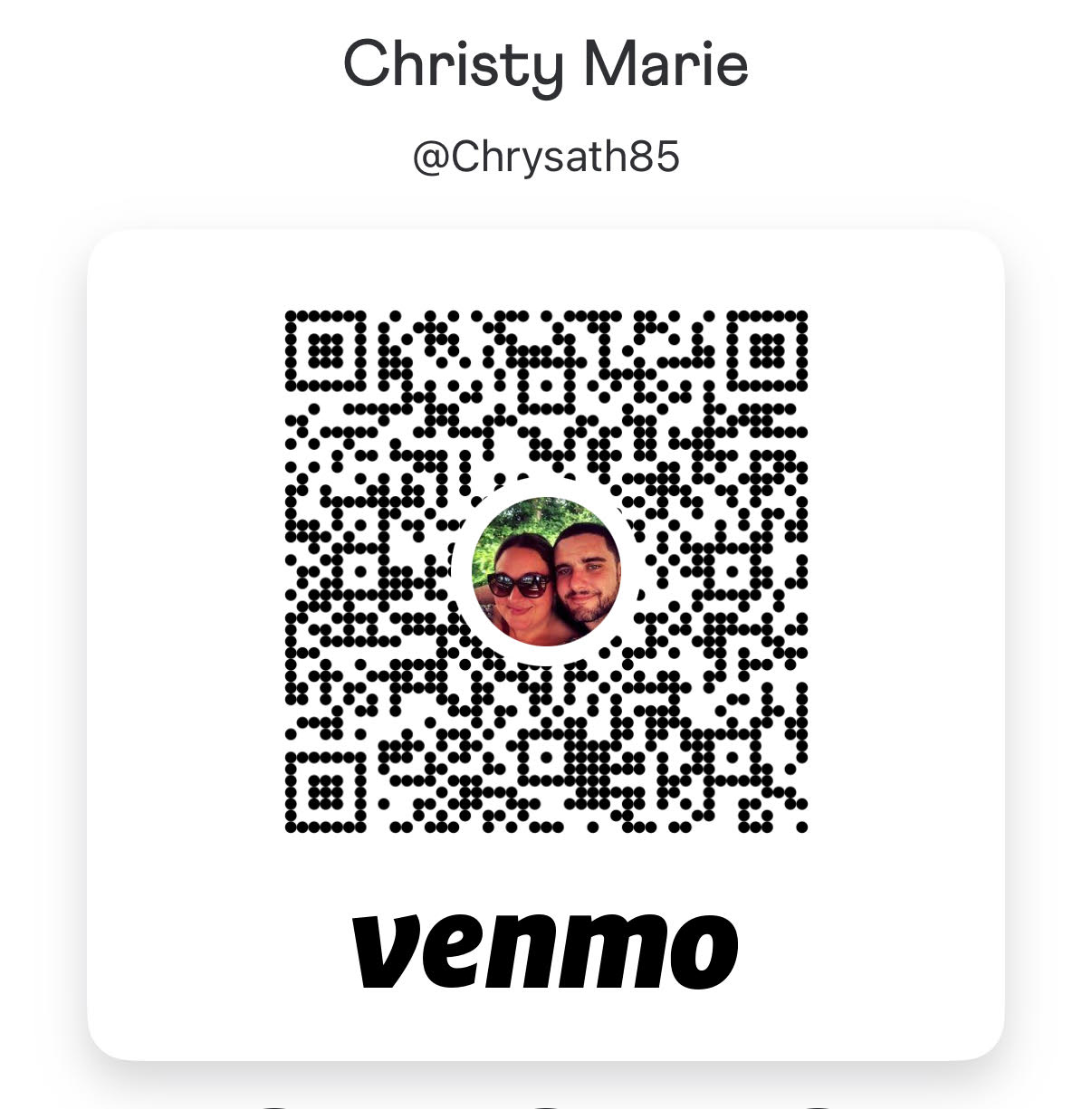 Christy's Venmo QR code